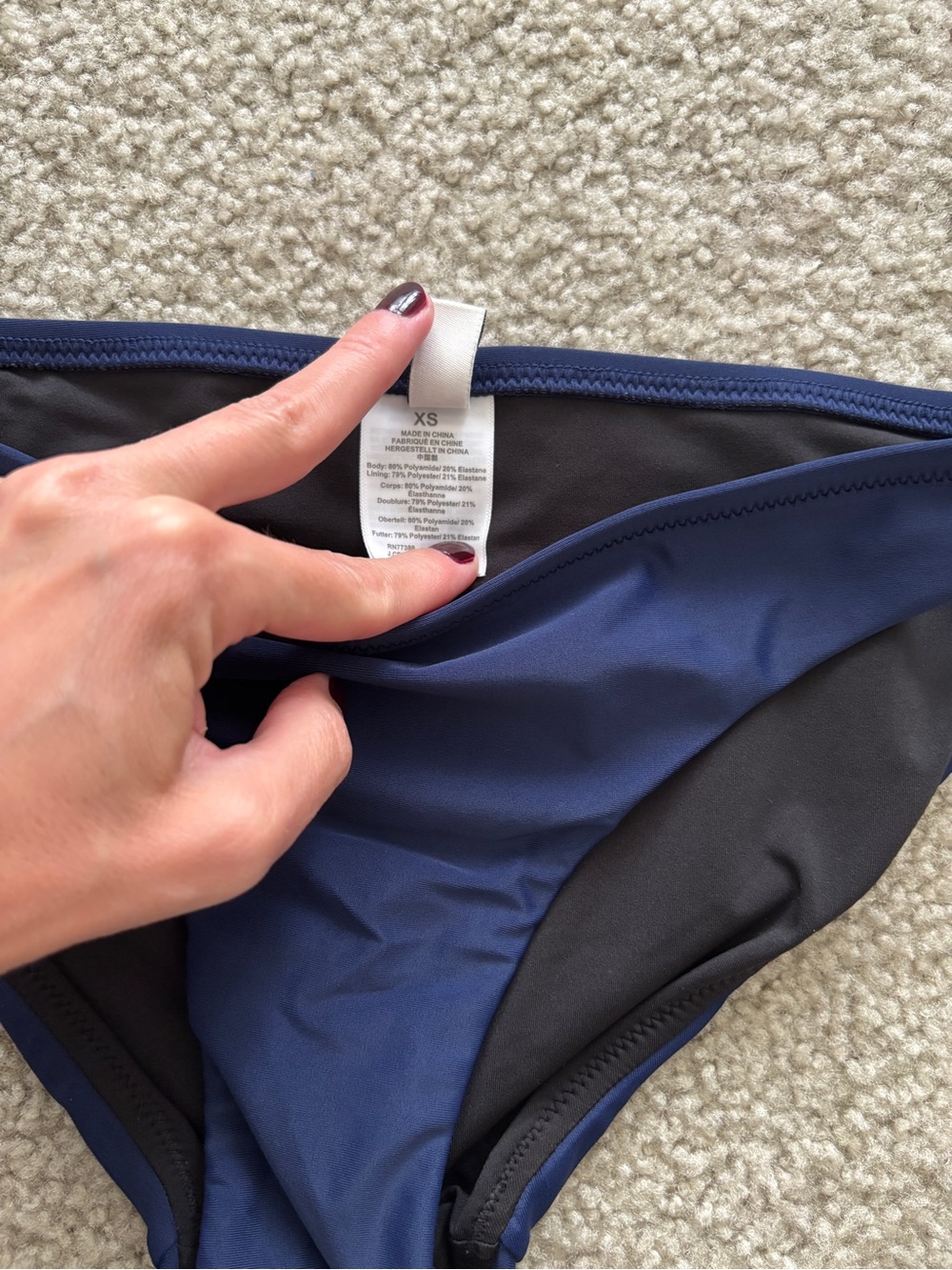 Navy Bikini Bottoms - Picture 3 of 4